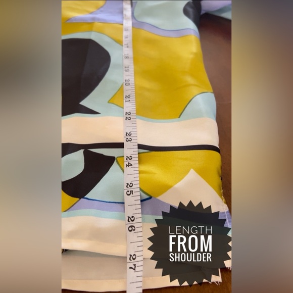 Fashion Nova Abstract-Print Wide-Leg Pants Set in Lime & Aqua - Picture 5 of 8